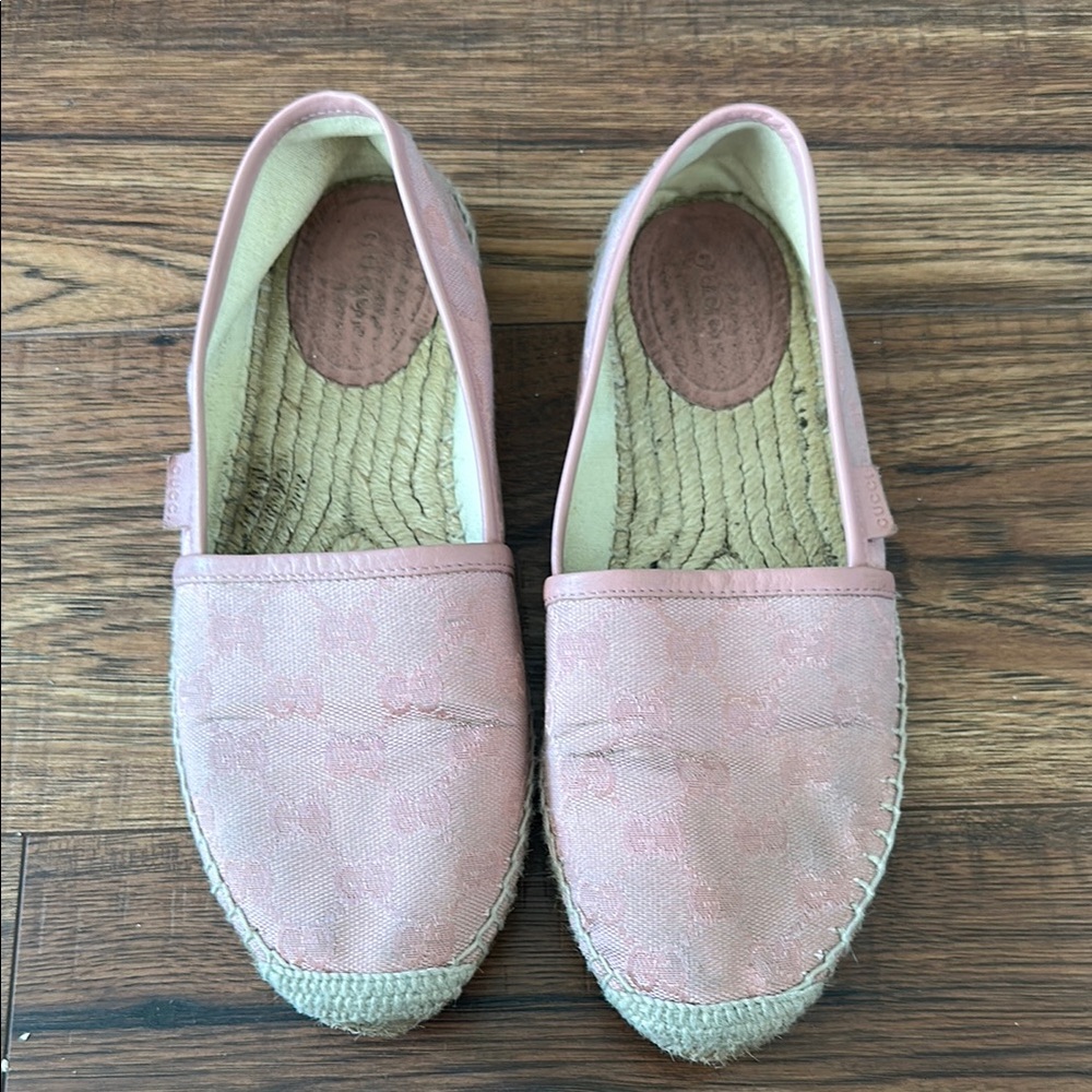 Pink Espadrille Slip-Ons with Rope Sole